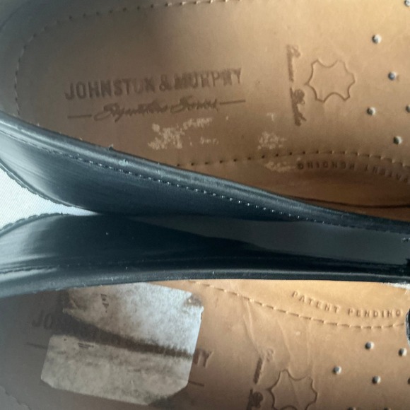 Johnston & Murphy Horse Bit Signature Series Black Leather Loafers Mens 10.5 M